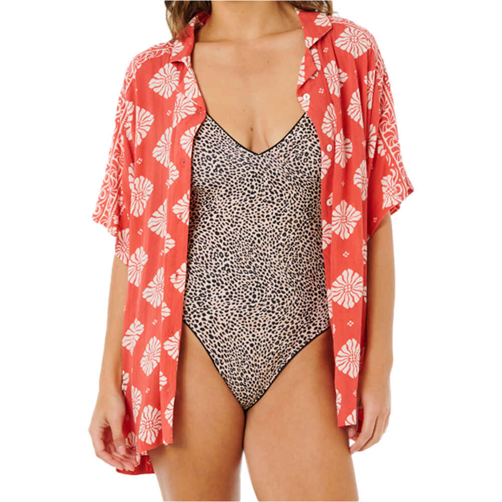 Rip Curl Vestido VENTURA VISCOSE S/S SHIRT vista frontal