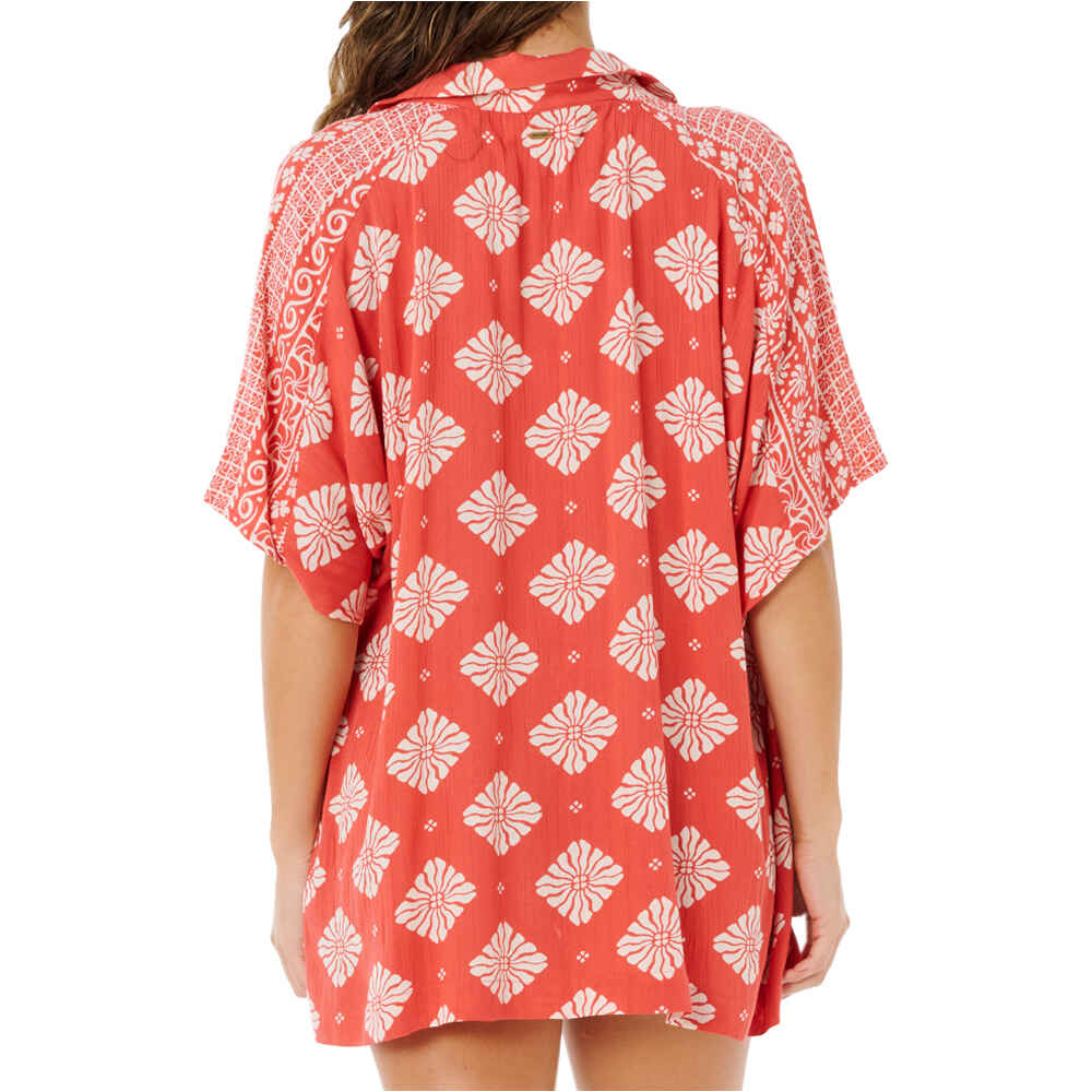 Rip Curl Vestido VENTURA VISCOSE S/S SHIRT vista trasera