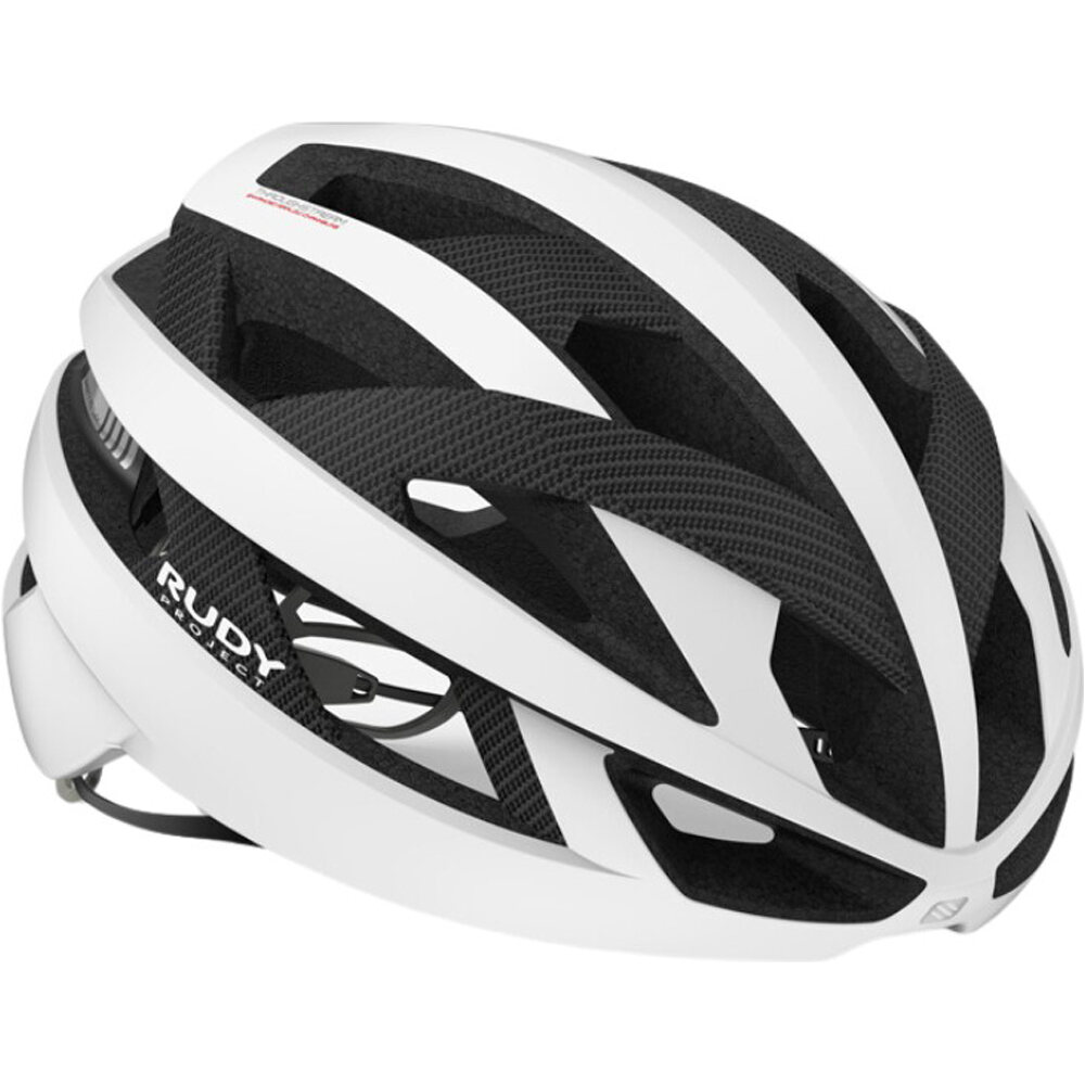 Rudy Project casco bicicleta REBEL Carbon White Matte Free Pads+Pouch vista frontal