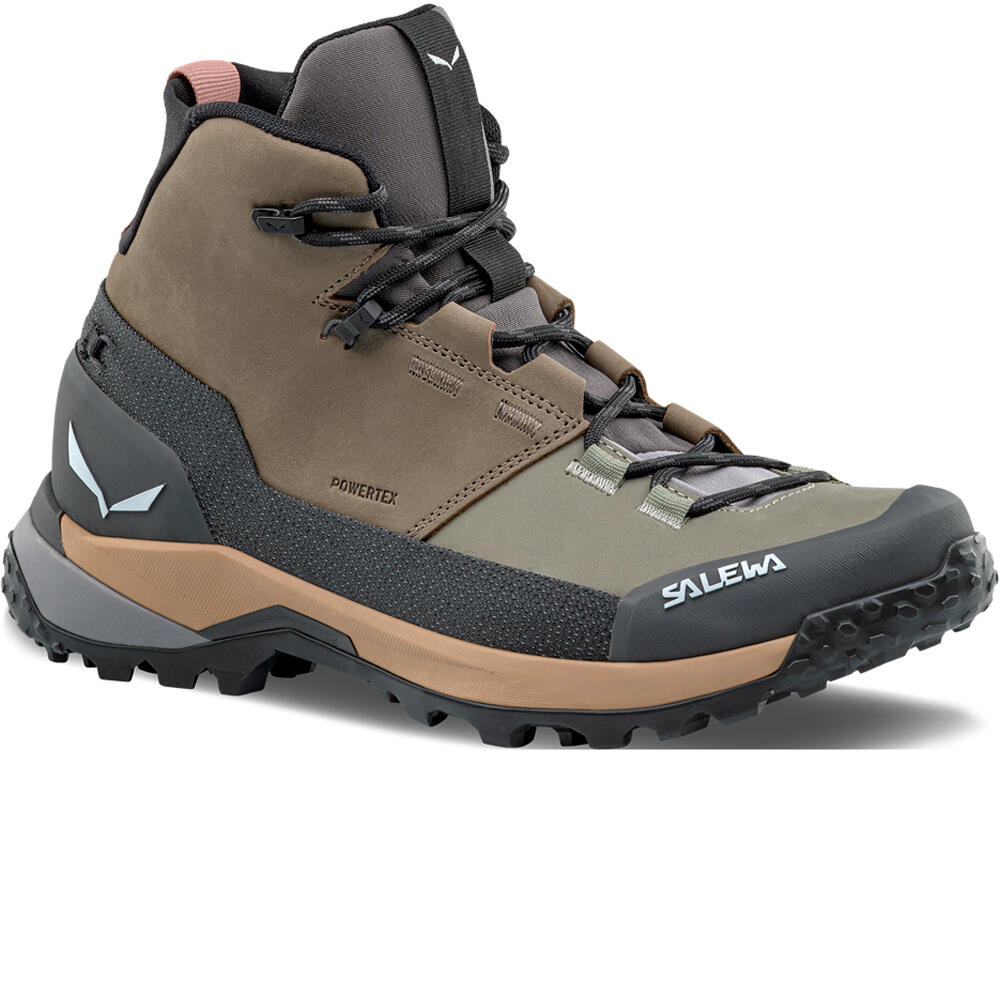 Salewa bota trekking mujer PUEZ LEATHER MID PTX W lateral interior