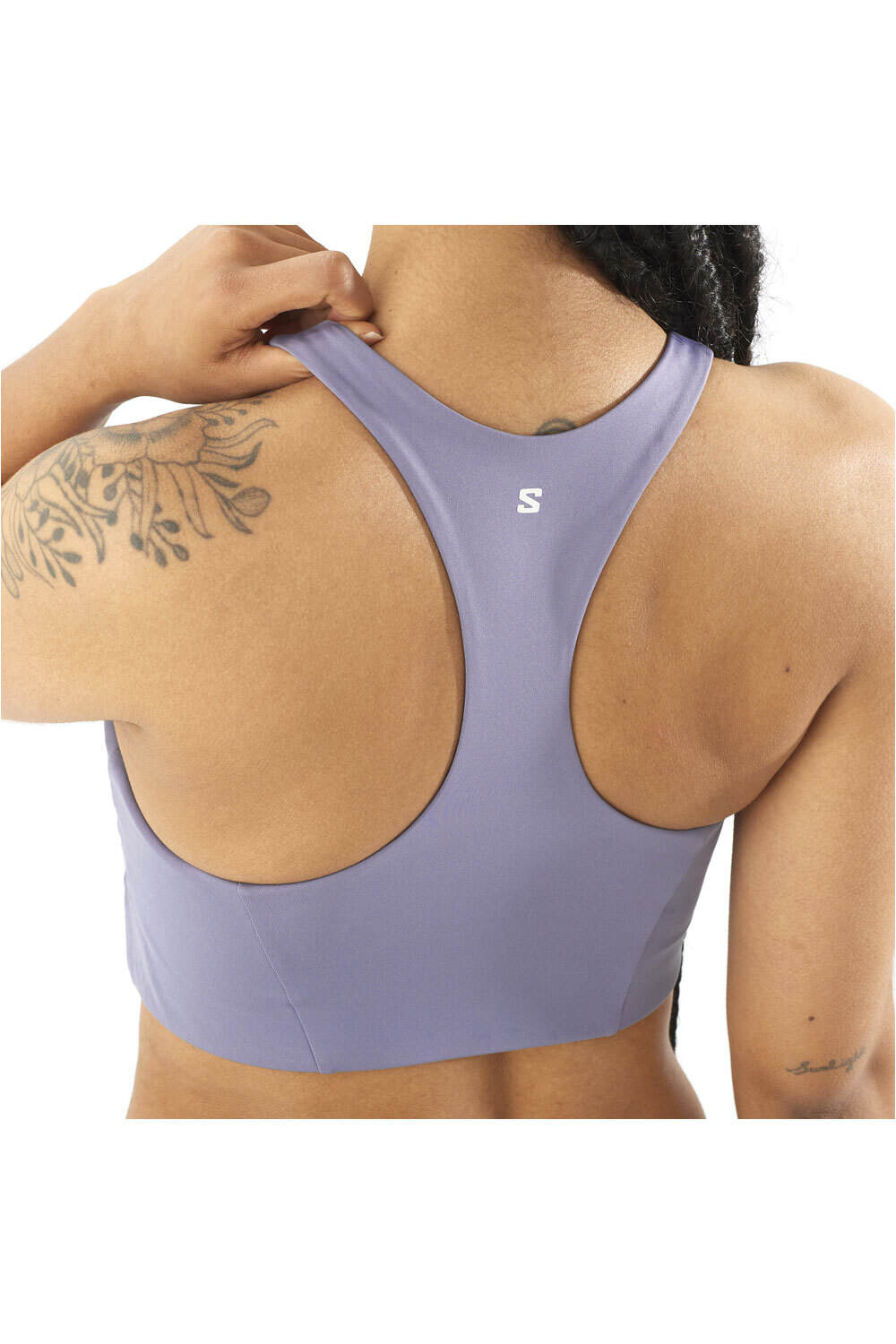 Salomon body running mujer SHKout CORE BRA W vista detalle