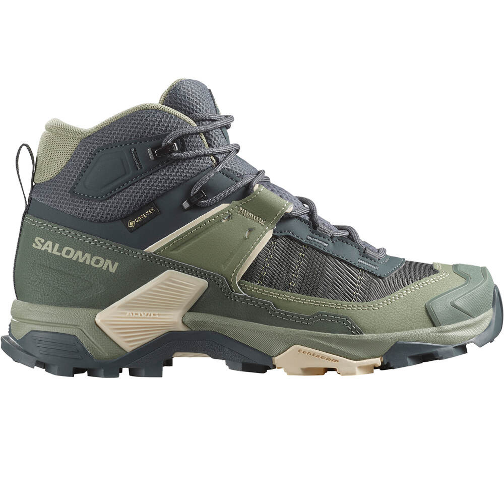 Salomon bota trekking mujer X ULTRA 5 MID GTX W lateral exterior