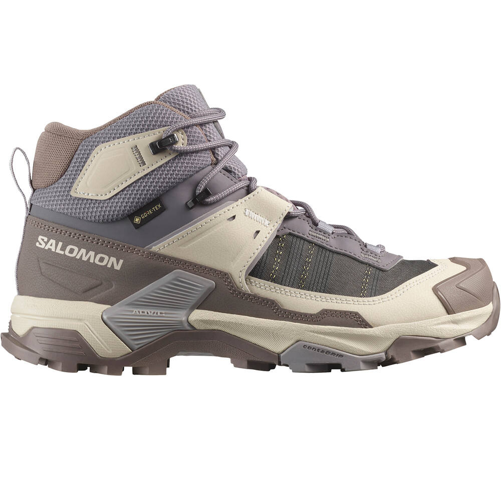 Salomon bota trekking mujer X ULTRA 5 MID GTX W lateral exterior