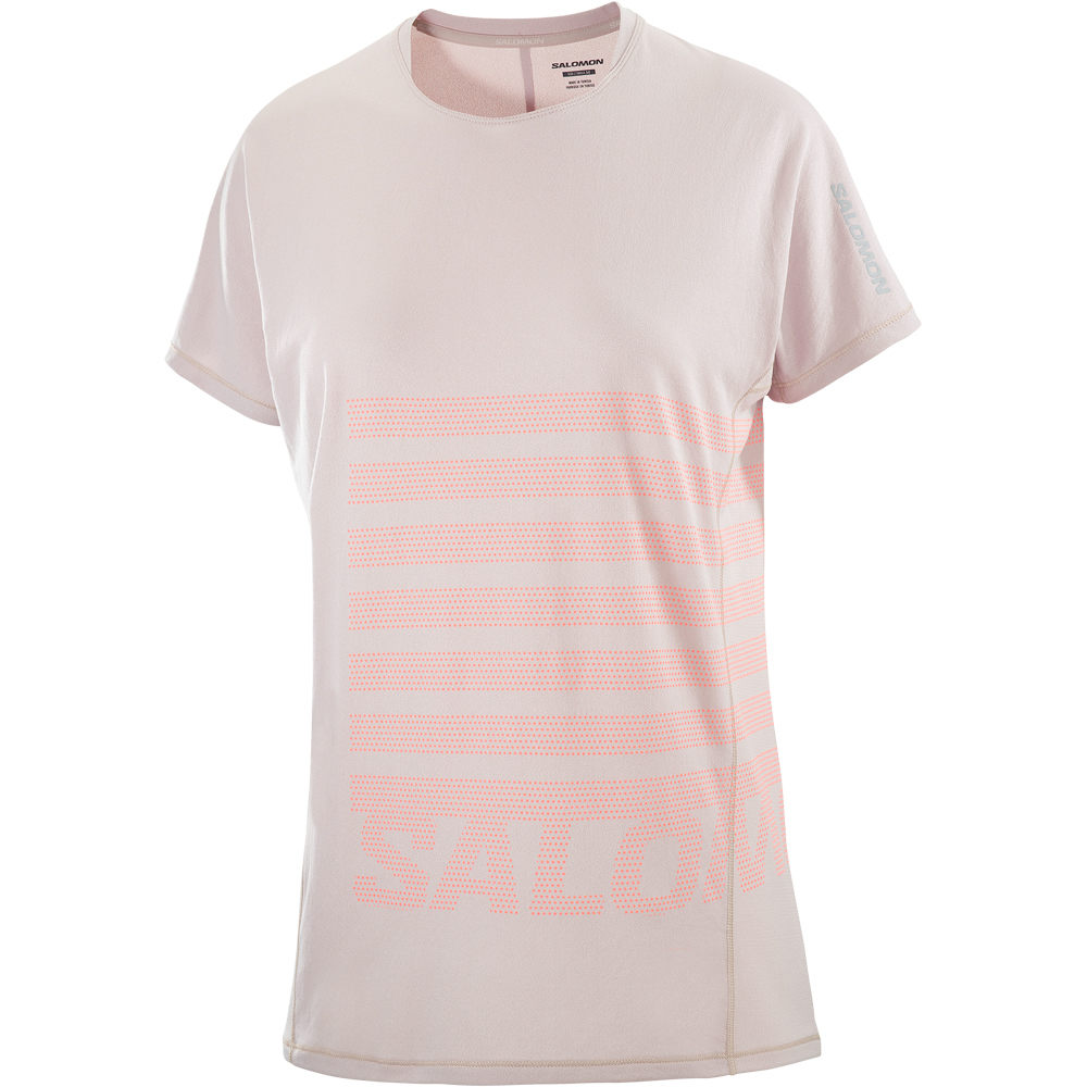 Salomon camiseta entrenamiento manga corta mujer SENSE AERO SS TEE GFX W vista detalle