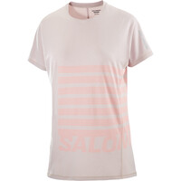 Salomon camiseta entrenamiento manga corta mujer SENSE AERO SS TEE GFX W vista detalle