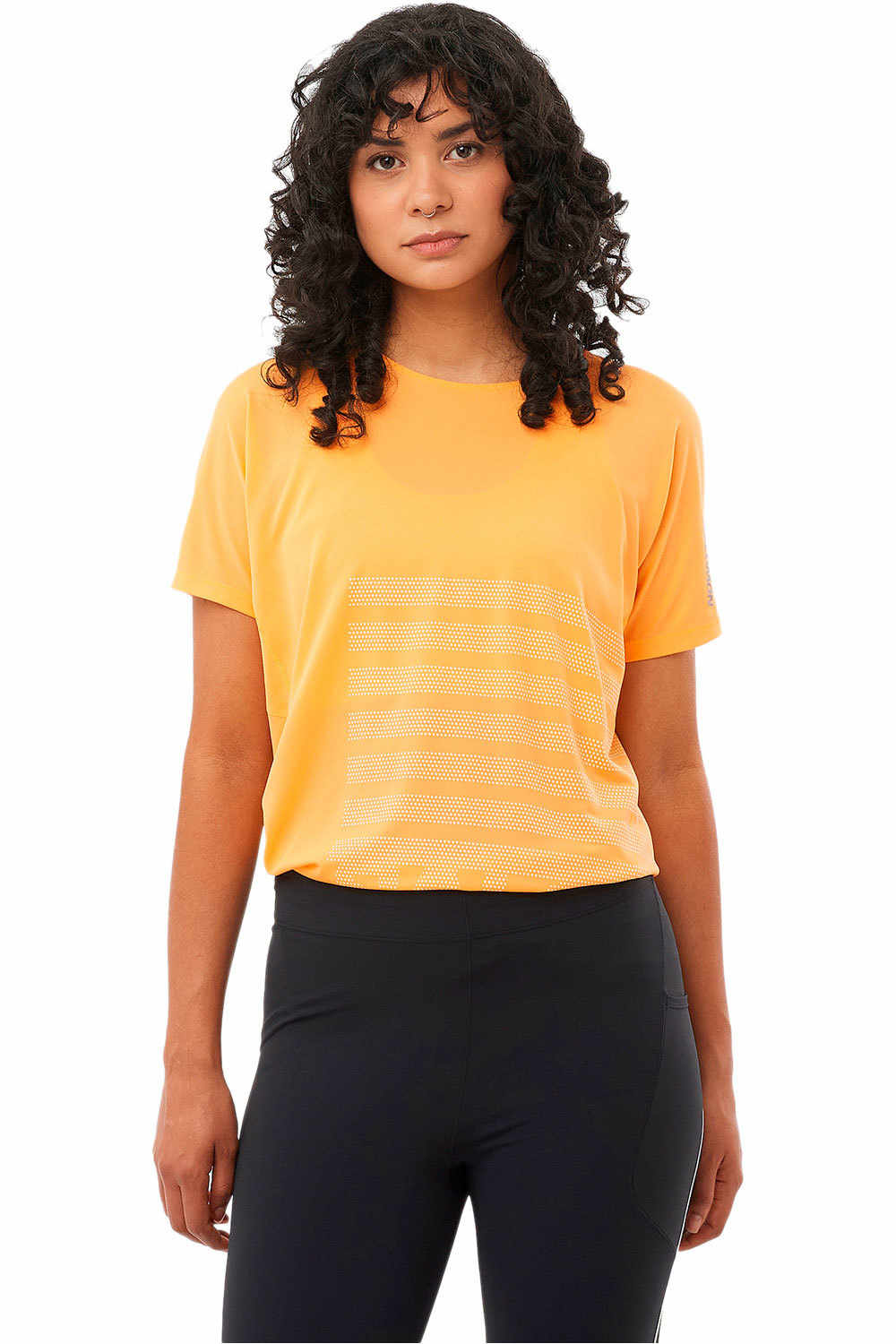 Salomon camiseta entrenamiento manga corta mujer SENSE AERO SS TEE GFX W vista frontal