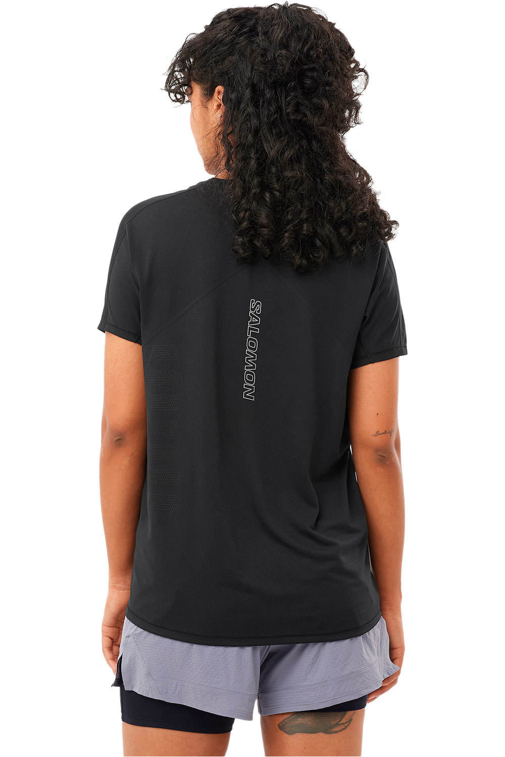 Salomon camiseta entrenamiento manga corta mujer SENSE AERO SS TEE GFX W vista trasera