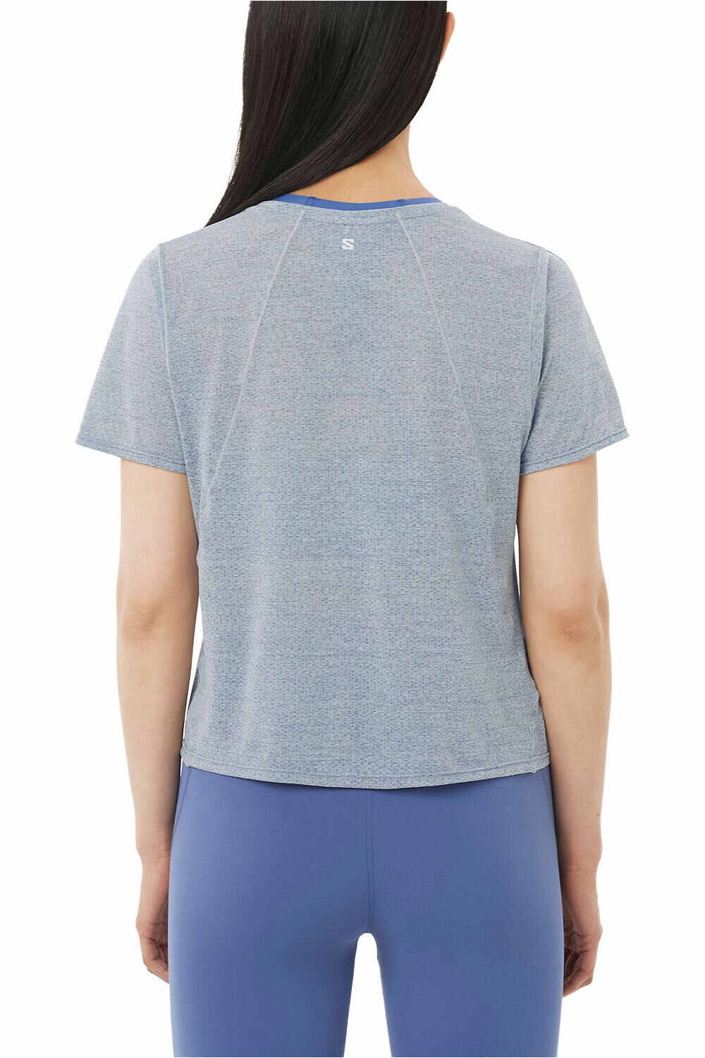 Salomon camiseta entrenamiento manga corta mujer SHKout AIR CROPP SS TEE W vista trasera