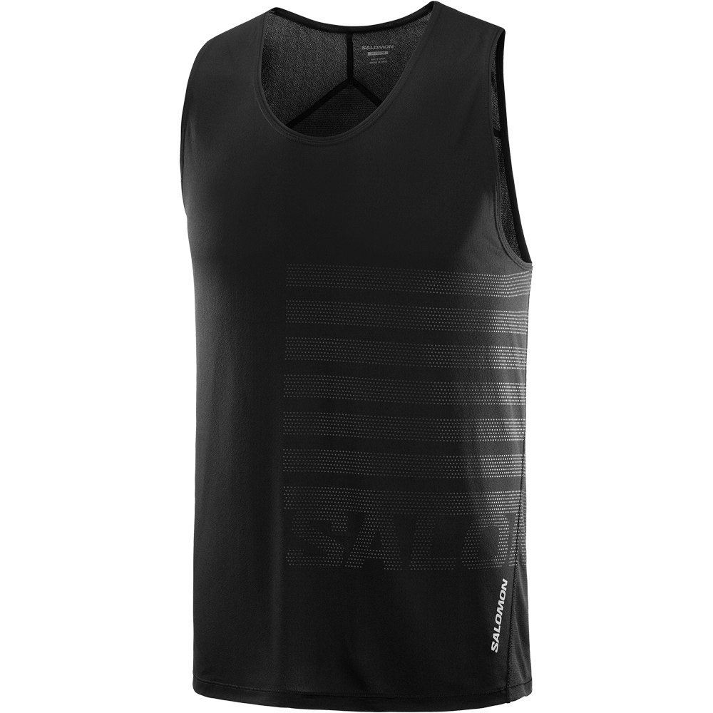 Salomon camiseta entrenamiento tirantes hombre SENSE AERO SINGLET GFX M 03