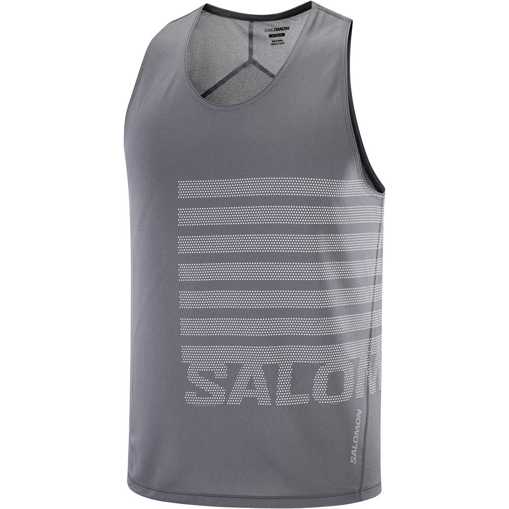 Salomon camiseta entrenamiento tirantes hombre SENSE AERO SINGLET GFX M 03