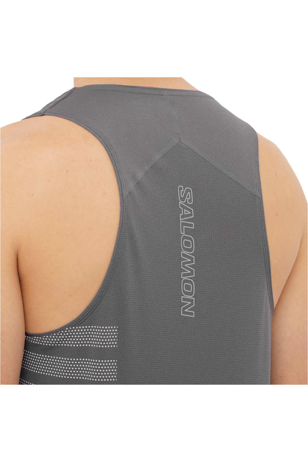 Salomon camiseta entrenamiento tirantes hombre SENSE AERO SINGLET GFX M vista detalle