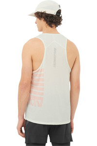 Salomon camiseta entrenamiento tirantes hombre SENSE AERO SINGLET GFX M vista trasera