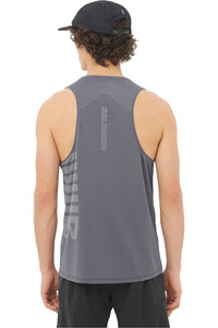 Salomon camiseta entrenamiento tirantes hombre SENSE AERO SINGLET GFX M vista trasera