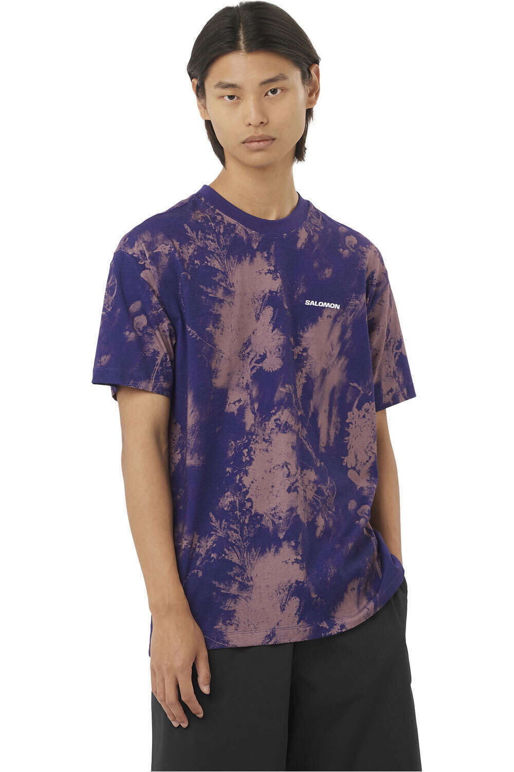 Salomon camiseta montaña manga corta hombre CANOPY AO PRINT TEE M vista frontal