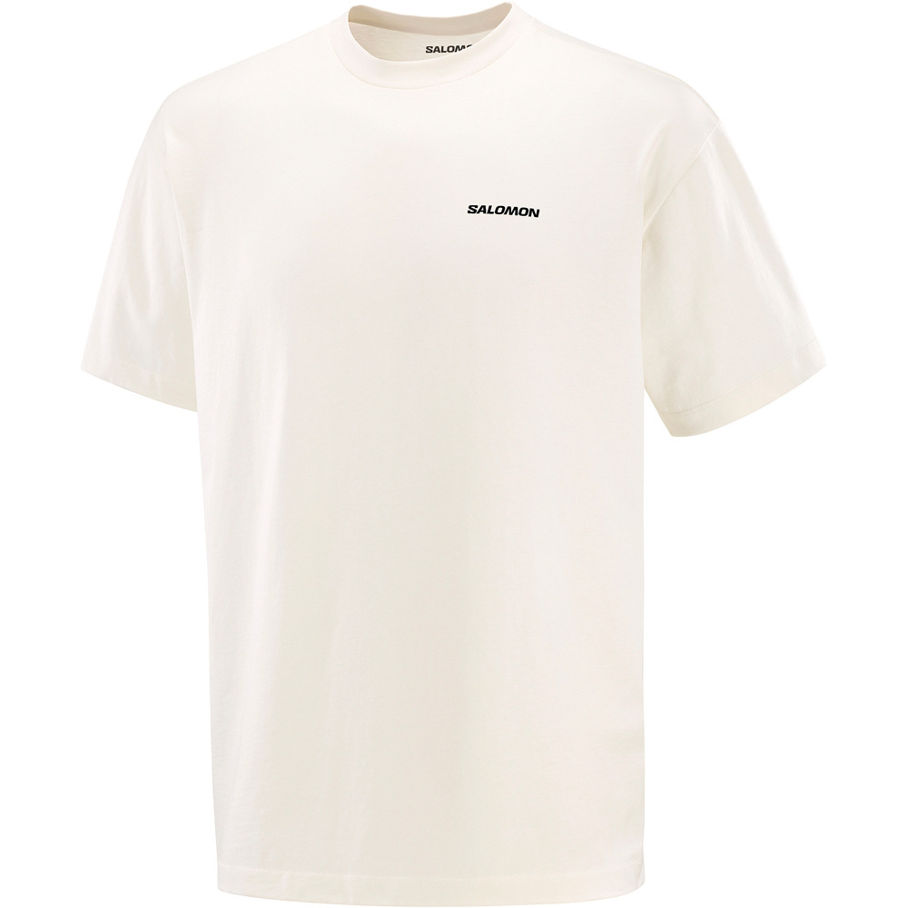 Salomon camiseta montaña manga corta hombre CHEST LOGO RELAXED TEE M vista detalle