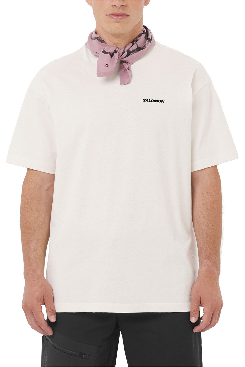 Salomon camiseta montaña manga corta hombre CHEST LOGO RELAXED TEE M vista frontal