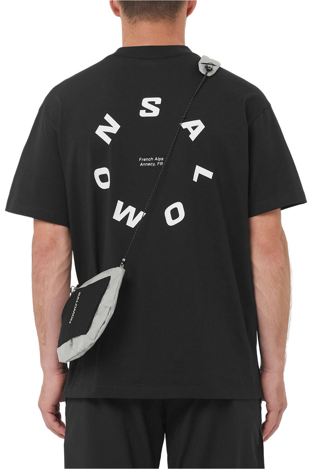 Salomon camiseta montaña manga corta hombre ROUND LOGO GRAPHIC vista trasera