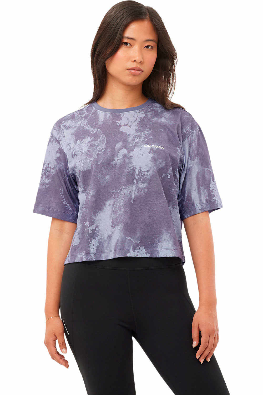 Salomon camiseta montaña manga corta mujer CANOPY SHORT TEE W vista frontal