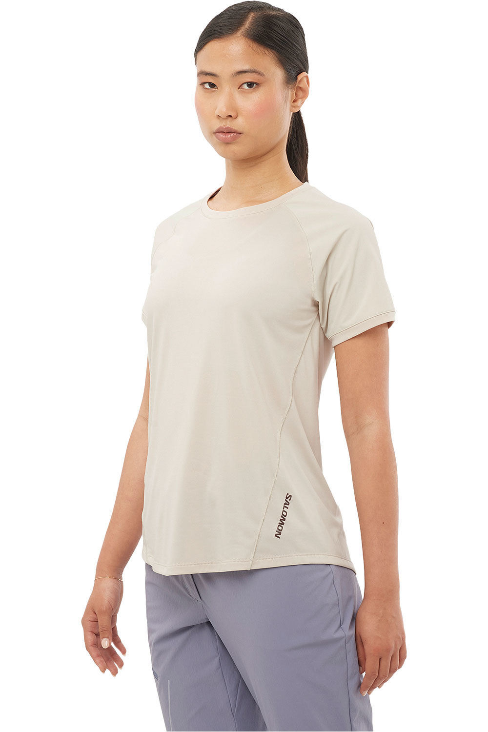 Salomon camiseta montaña manga corta mujer OUTLINE SS TEE W vista frontal