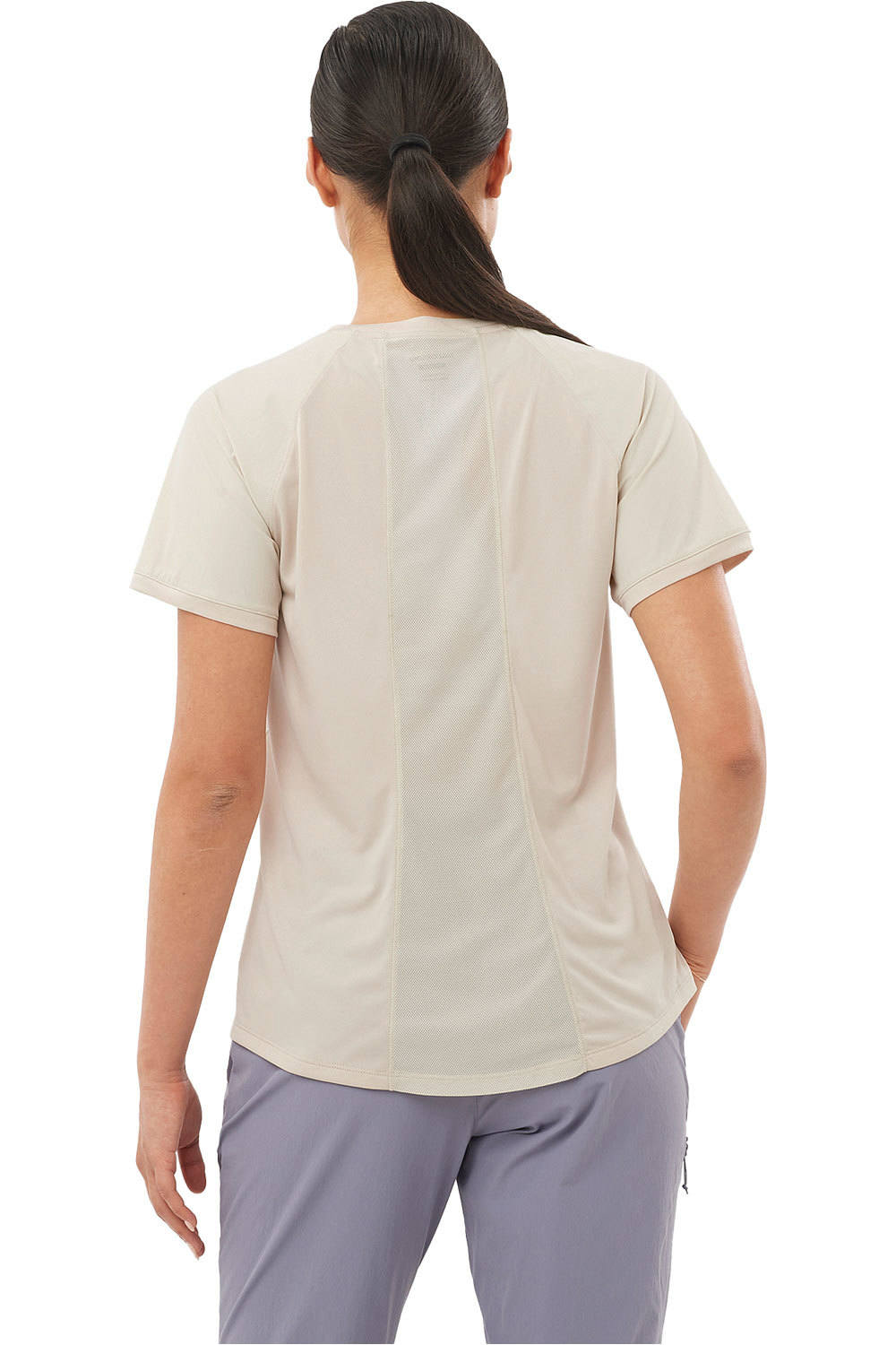 Salomon camiseta montaña manga corta mujer OUTLINE SS TEE W vista trasera