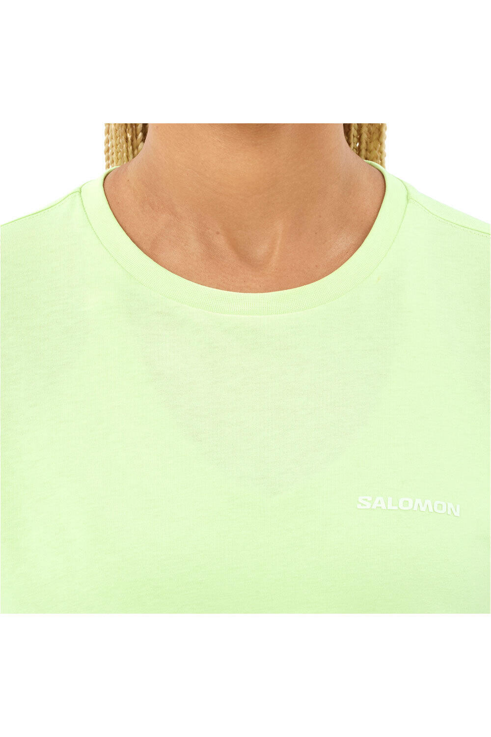 Salomon camiseta montaña manga corta mujer SHORT SS TEE RELAXED W vista detalle