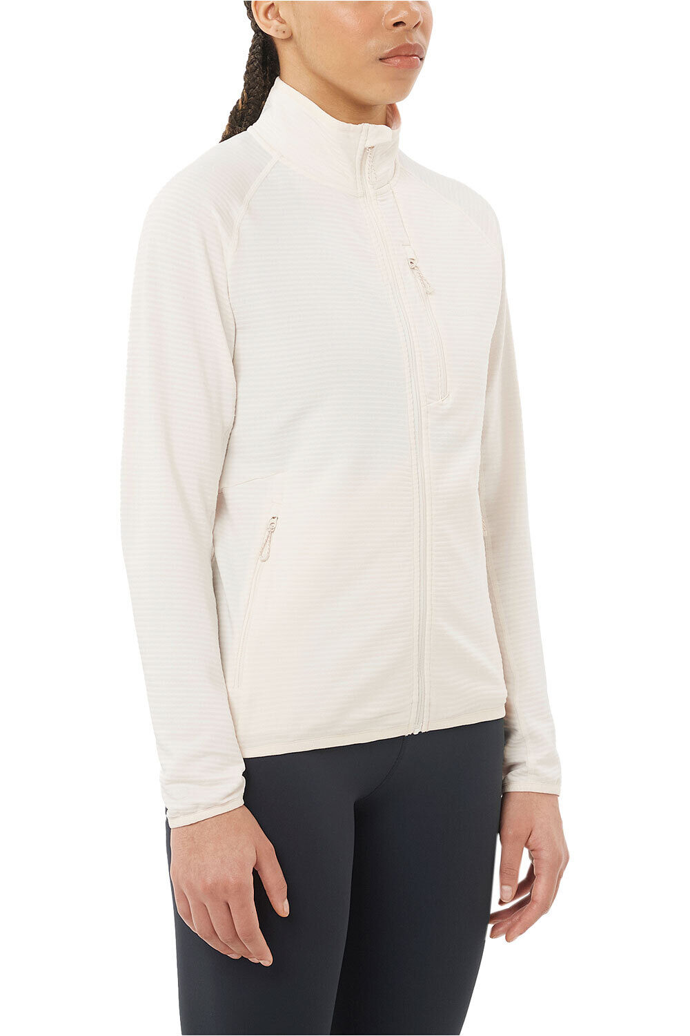 Salomon camiseta montaña manga corta mujer SNTIAL LIGHTWARM FZ W vista frontal