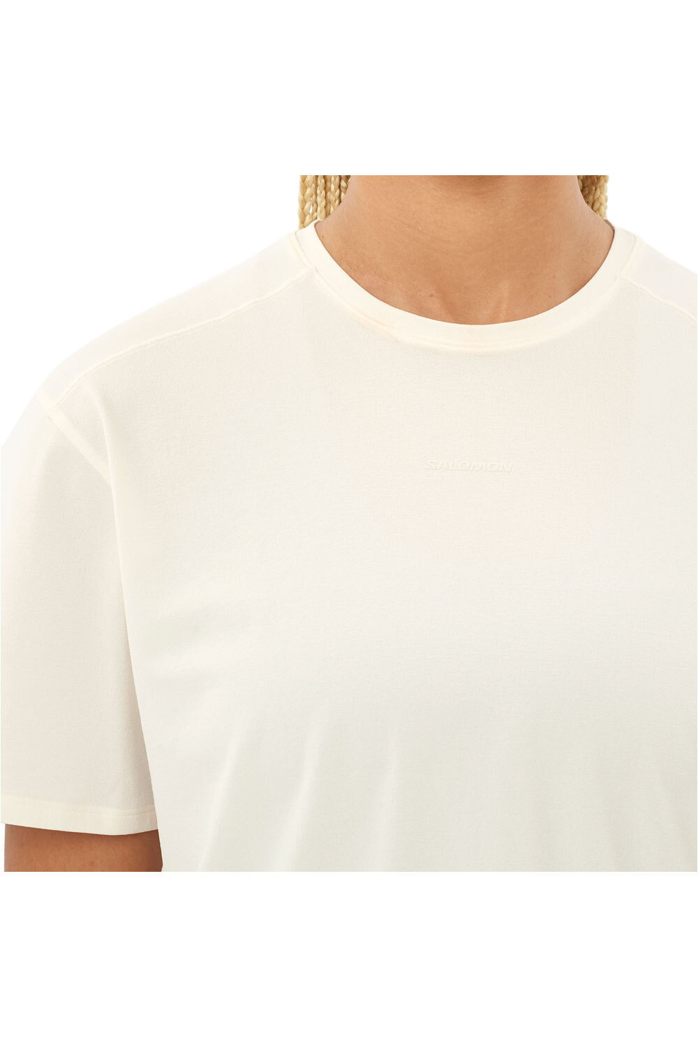 Salomon camiseta montaña manga corta mujer TRACKLINE SS TEE W vista detalle