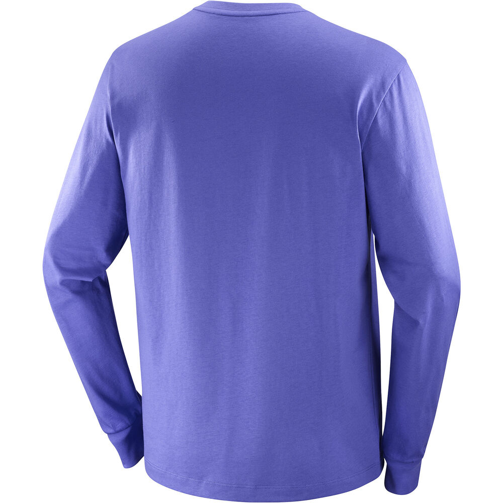 Salomon camiseta montaña manga larga hombre CHEST LOGO LS TEE M vista trasera