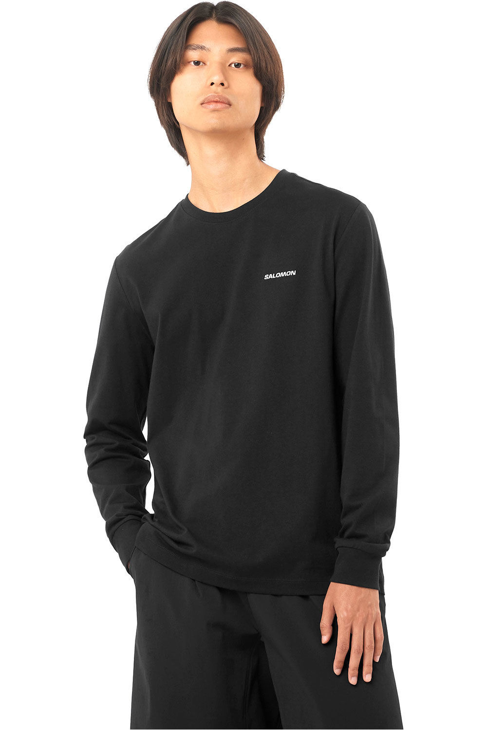 Salomon camiseta montaña manga larga hombre SALOMON LOGO LS TEE M vista frontal