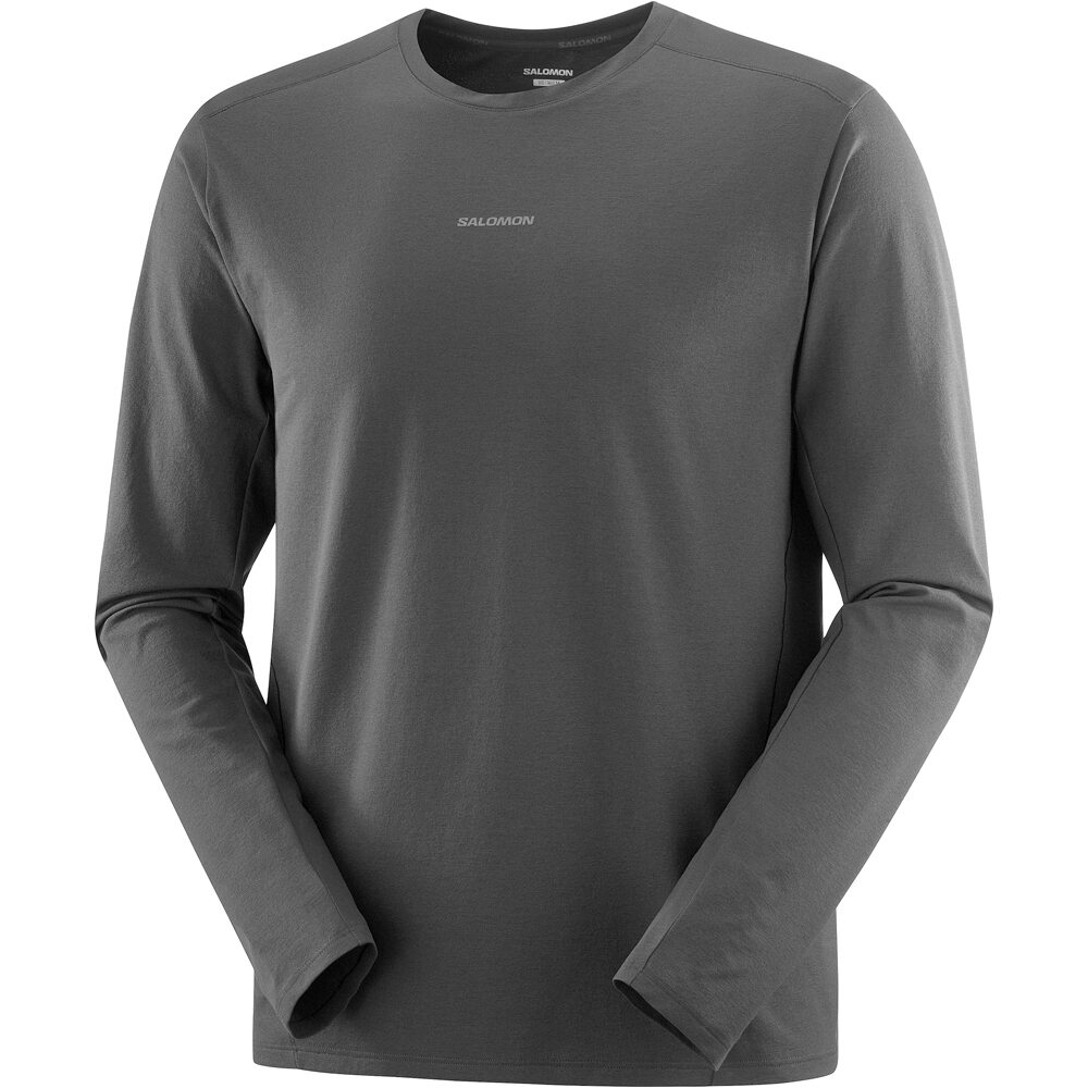 Salomon camiseta montaña manga larga hombre TRACKLINE LS TEE M vista detalle