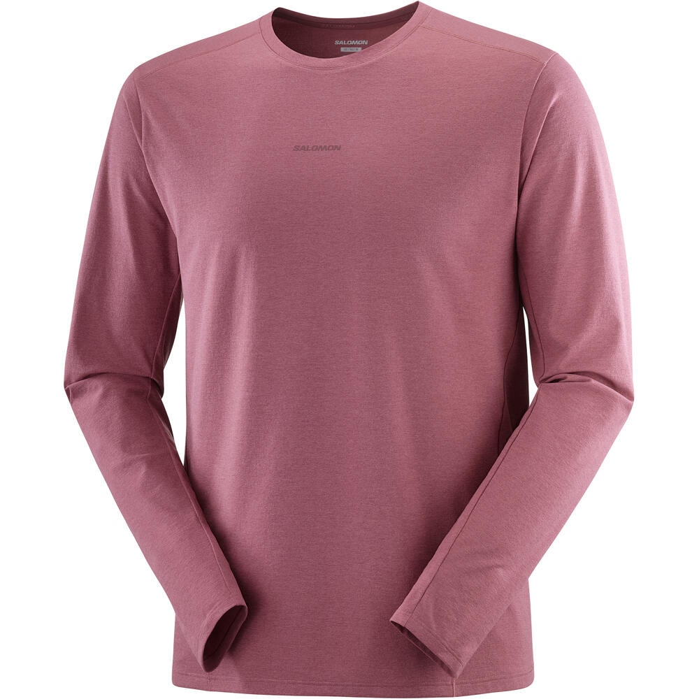 Salomon camiseta montaña manga larga hombre TRACKLINE LS TEE M vista detalle