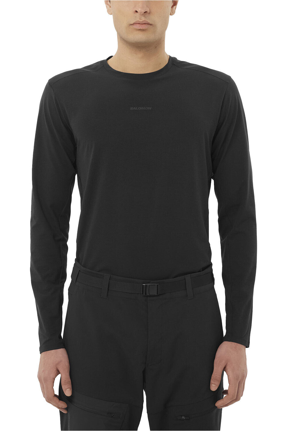 Salomon camiseta montaña manga larga hombre TRACKLINE LS TEE M vista frontal