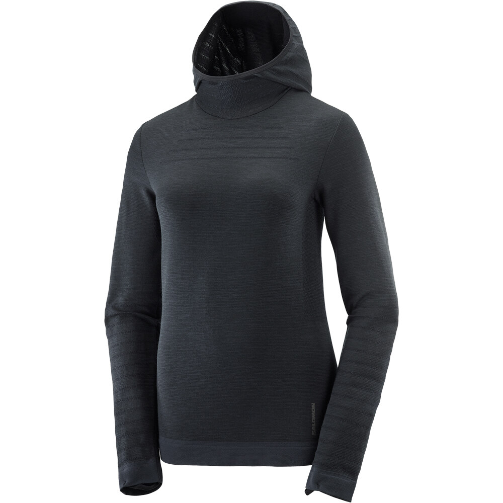 Salomon camiseta montaña manga larga mujer OUTSPEED WOOL HOODY W 05