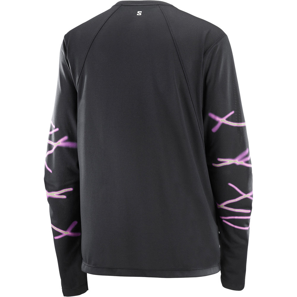 Salomon camiseta montaña manga larga mujer SHKout CORE LS TEE GFX W 03