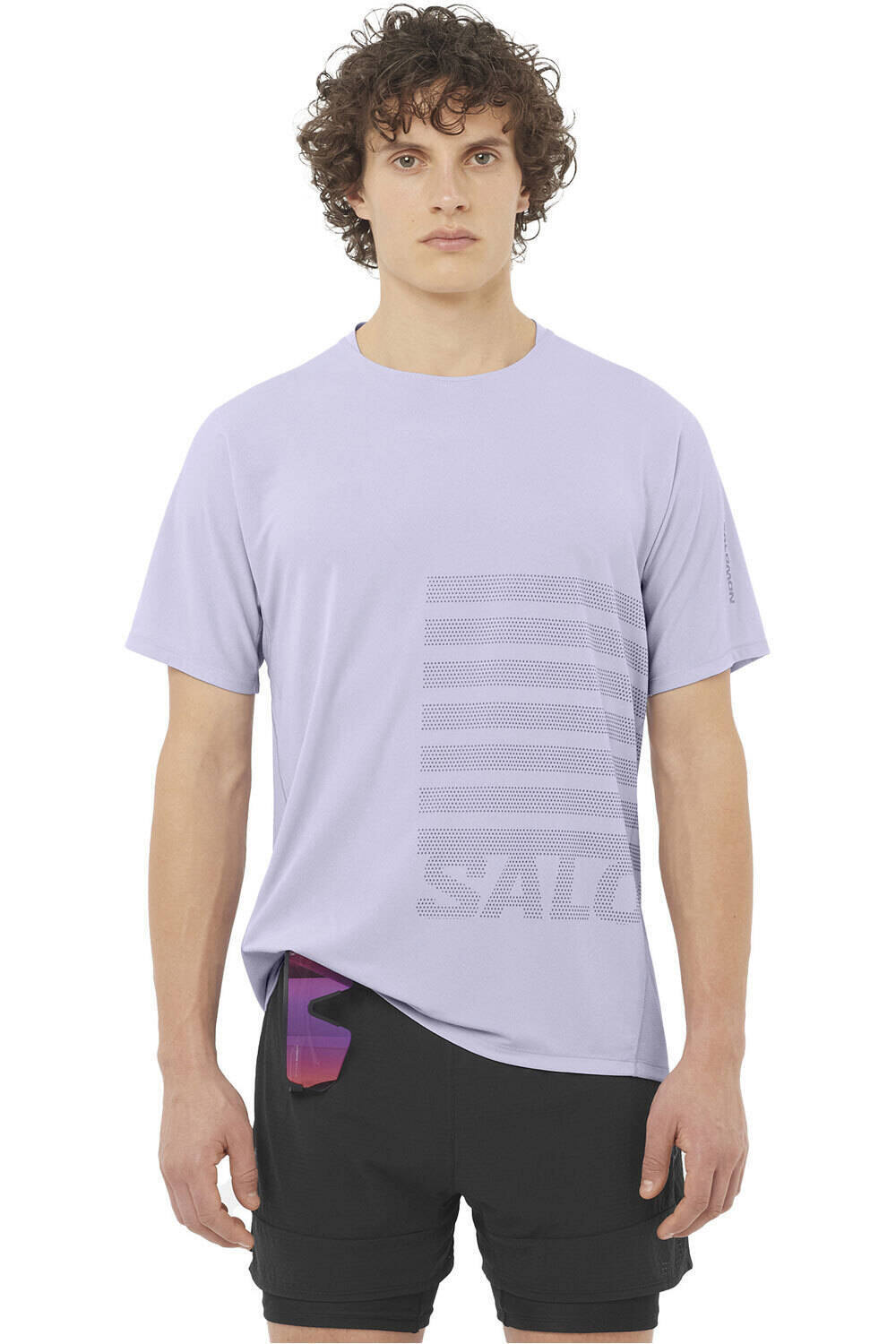 Salomon camiseta técnica manga corta hombre SENSE AERO SS TEE GFX M vista frontal