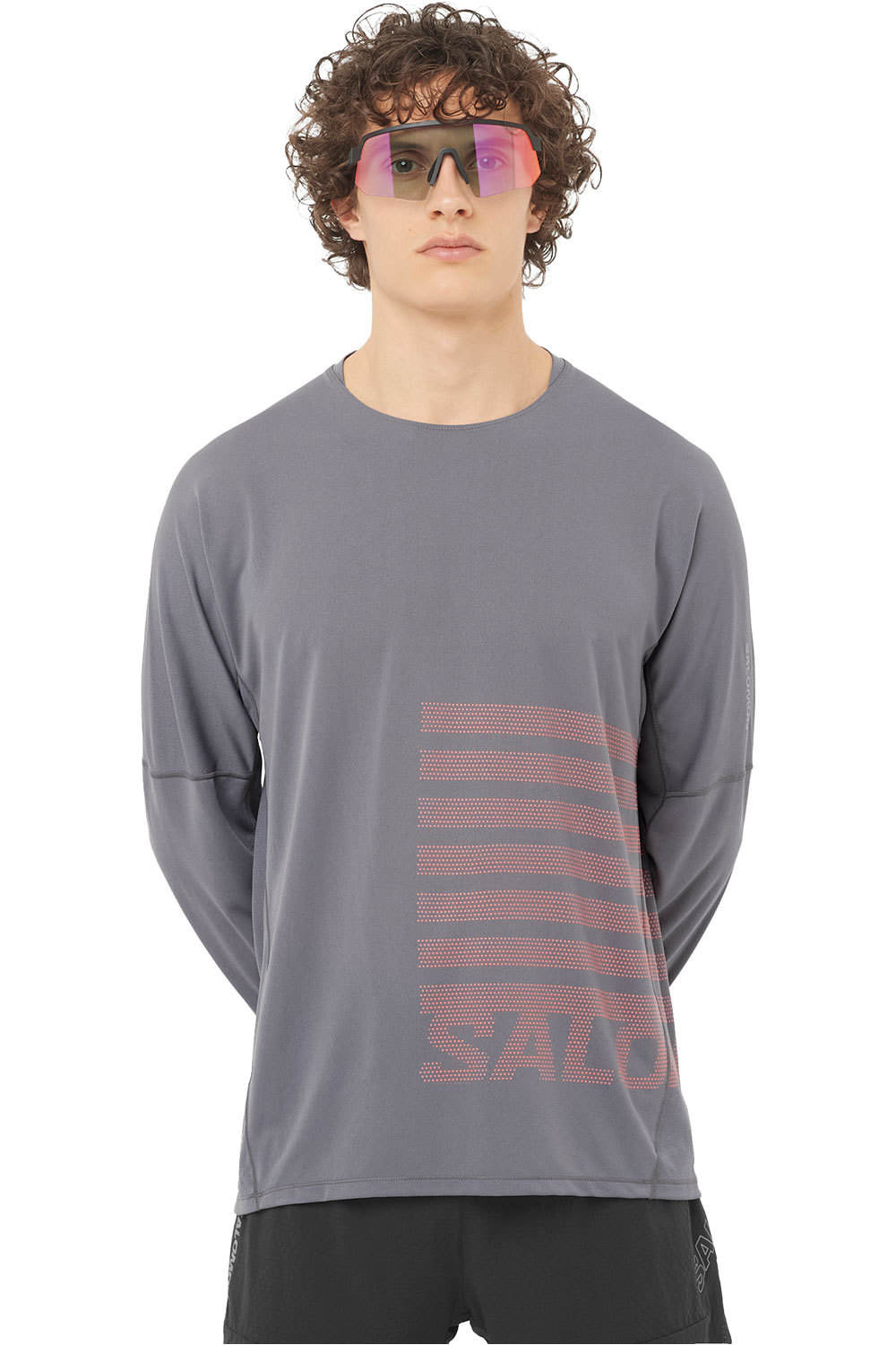 Salomon camiseta técnica manga larga hombre SENSE AERO LS TEE GFX M vista frontal