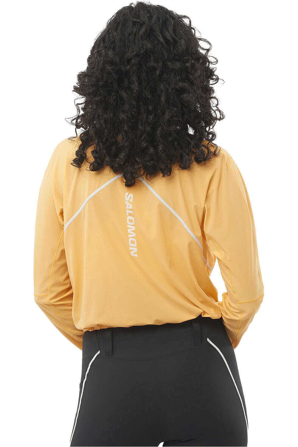 Salomon camiseta técnica manga larga mujer SENSE AERO HYBD CP PLVR W vista trasera