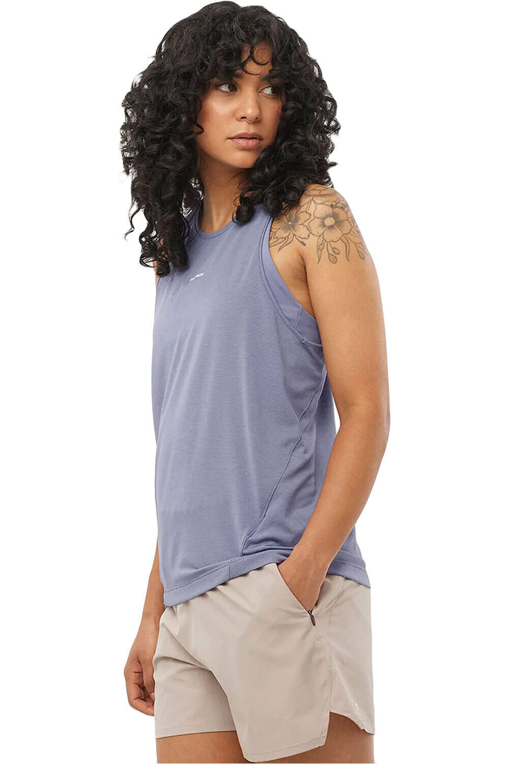 Salomon camiseta tirantes running SHKout CORE TANK W vista frontal