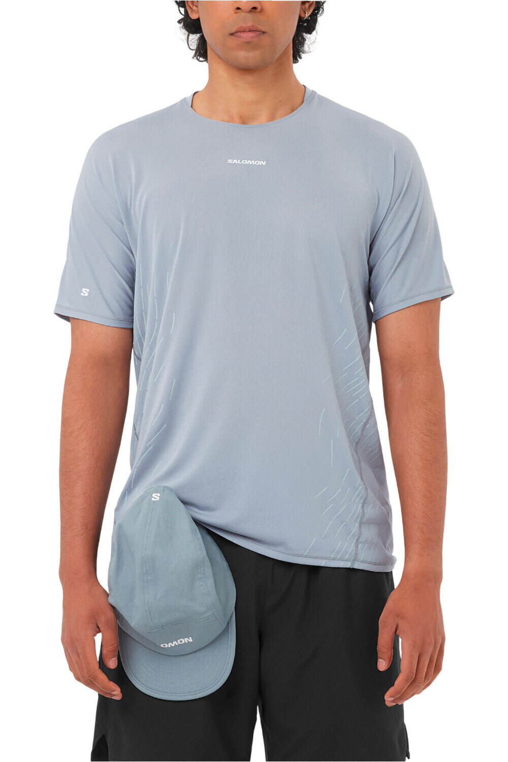 Salomon camisetas trail running manga corta hombre SENSE AERO SS TEE GFX M vista frontal