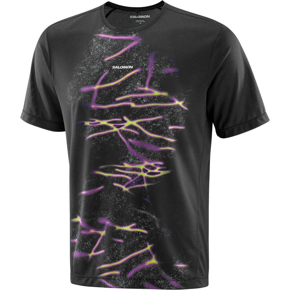 Salomon camisetas trail running manga corta hombre SHKout CORE SS TEE GFX M vista frontal