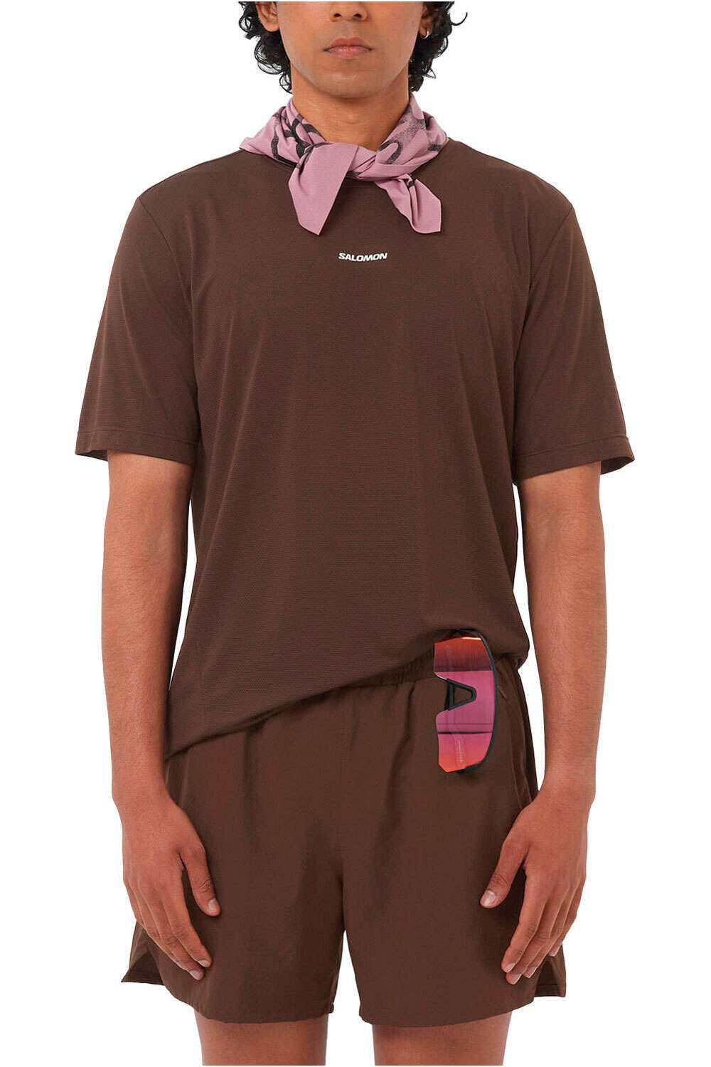 Salomon camisetas trail running manga corta hombre SHKout CORE SS TEE M vista frontal