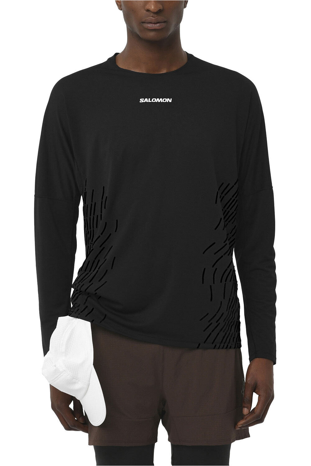 Salomon camisetas trail running manga larga hombre SENSE AERO LS TEE GFX M vista frontal