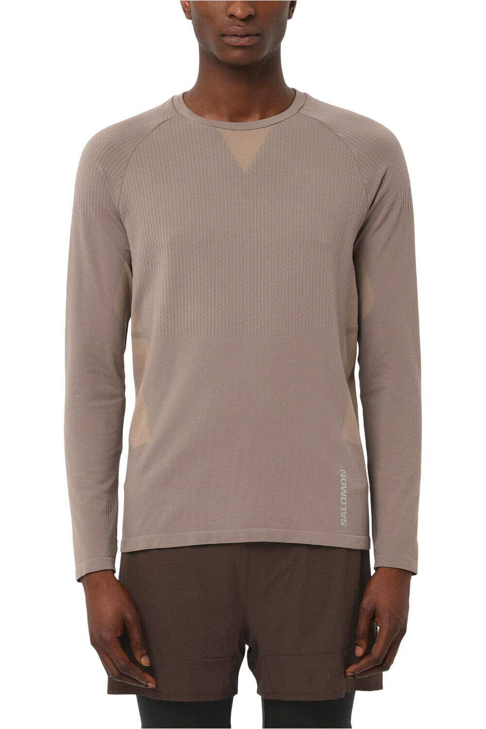 Salomon camisetas trail running manga larga hombre SENSE AERO SEAMLESS TEE M vista frontal