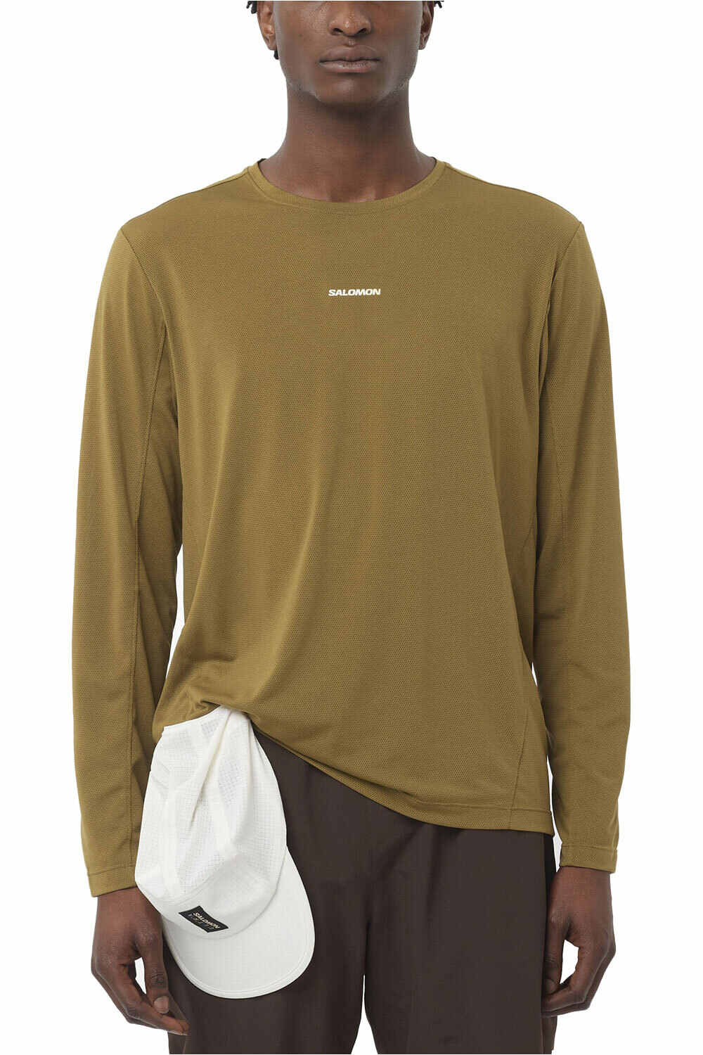 Salomon camisetas trail running manga larga hombre SHKout CORE LS TEE M vista frontal