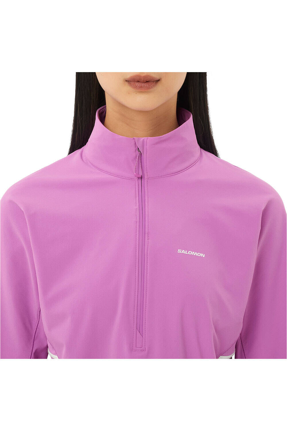 Salomon camisetas trail running manga larga mujer SENSE AERO HYBD CP PLVR W 03