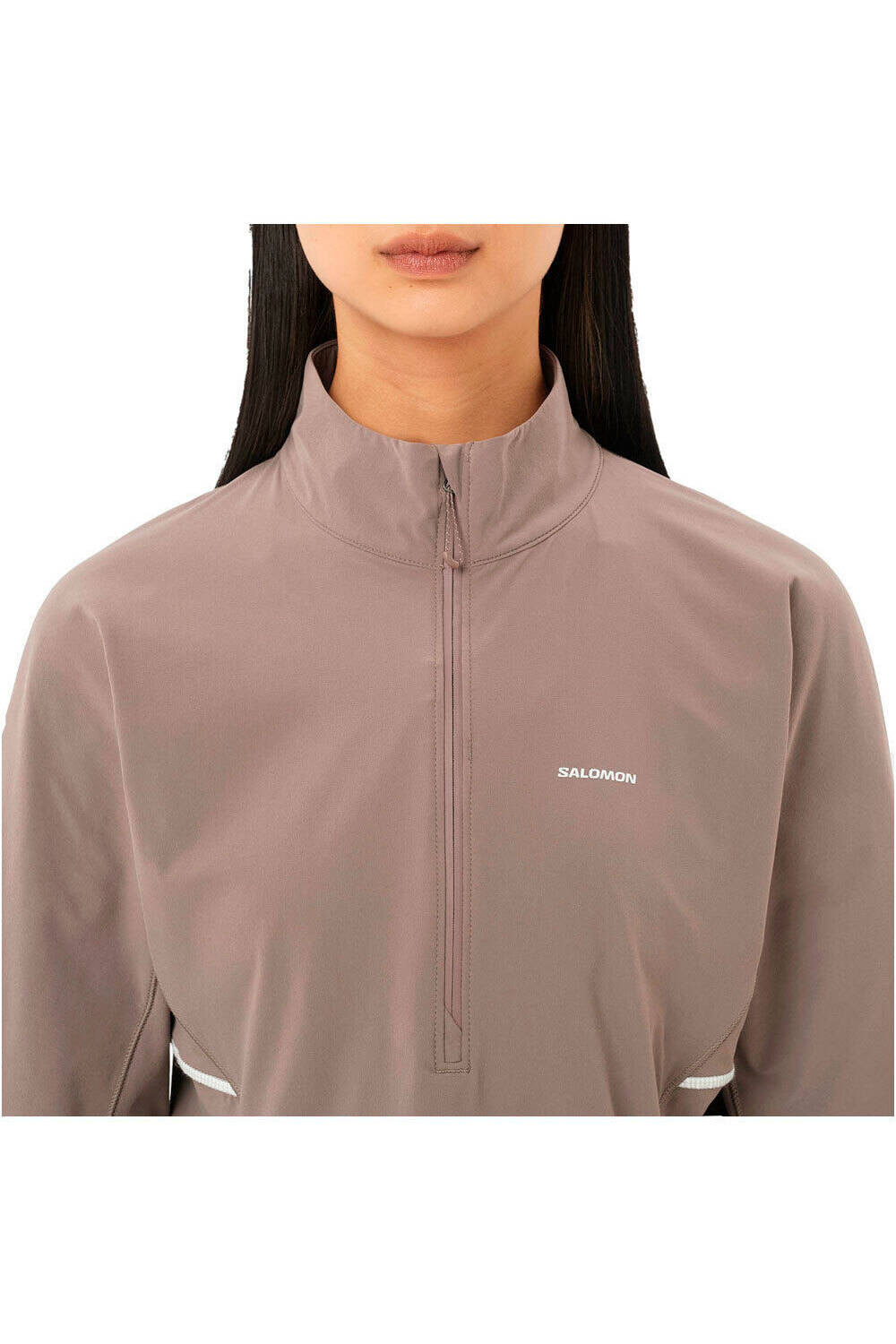 Salomon camisetas trail running manga larga mujer SENSE AERO HYBD CP PLVR W 03