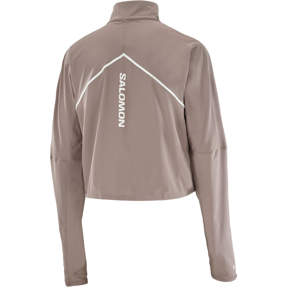 Salomon camisetas trail running manga larga mujer SENSE AERO HYBD CP PLVR W 05