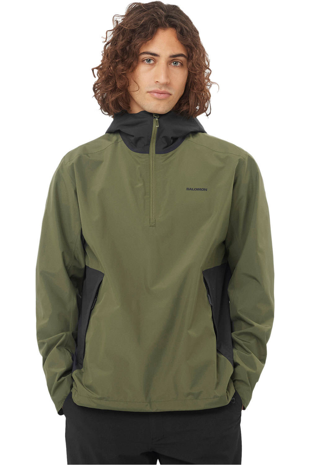 Salomon chaqueta impermeable hombre OUTSCAPE 2L ANORAK CB M vista frontal