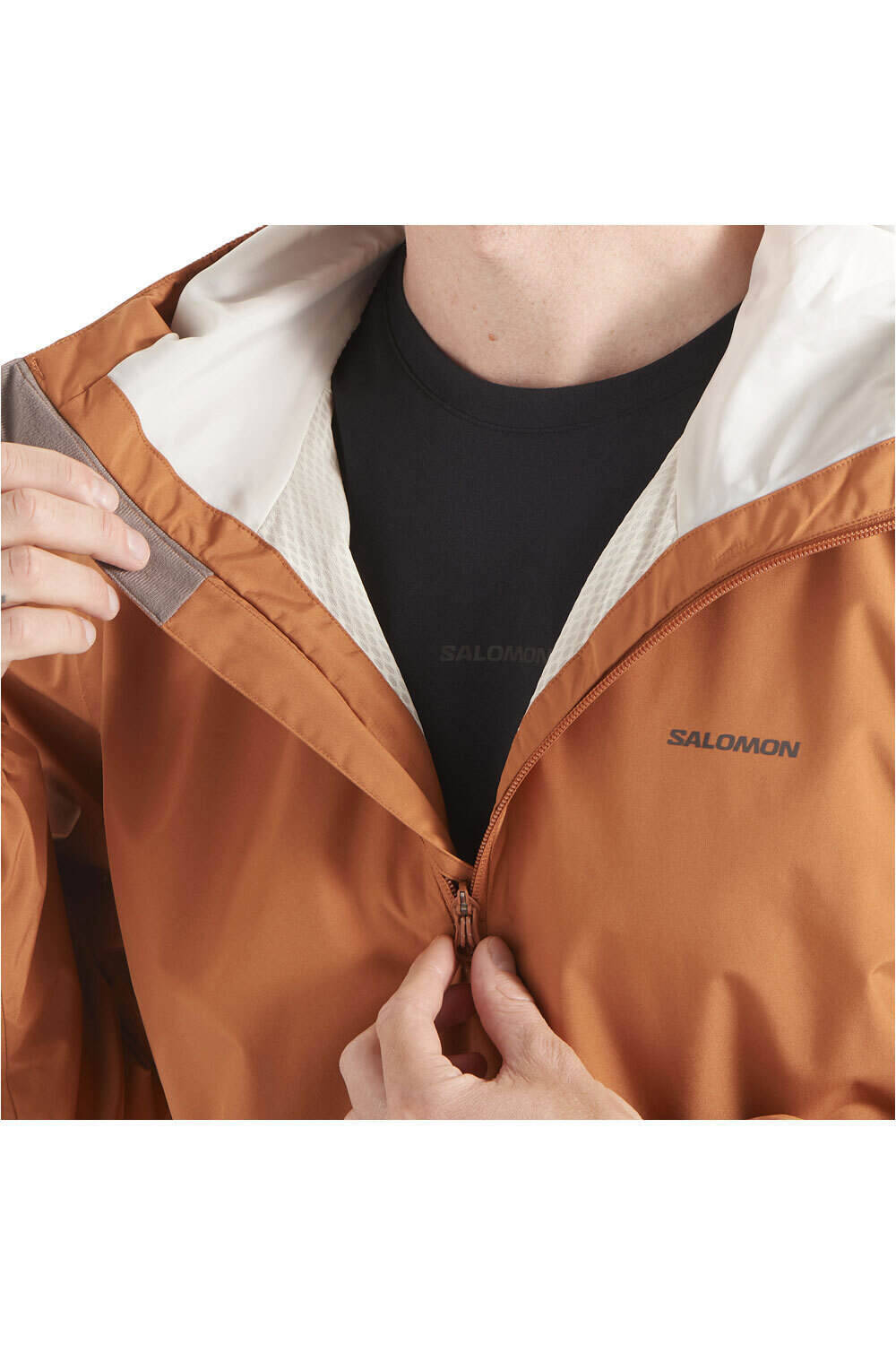 Salomon chaqueta impermeable hombre OUTSCAPE 2L ANORAK SOL M vista detalle