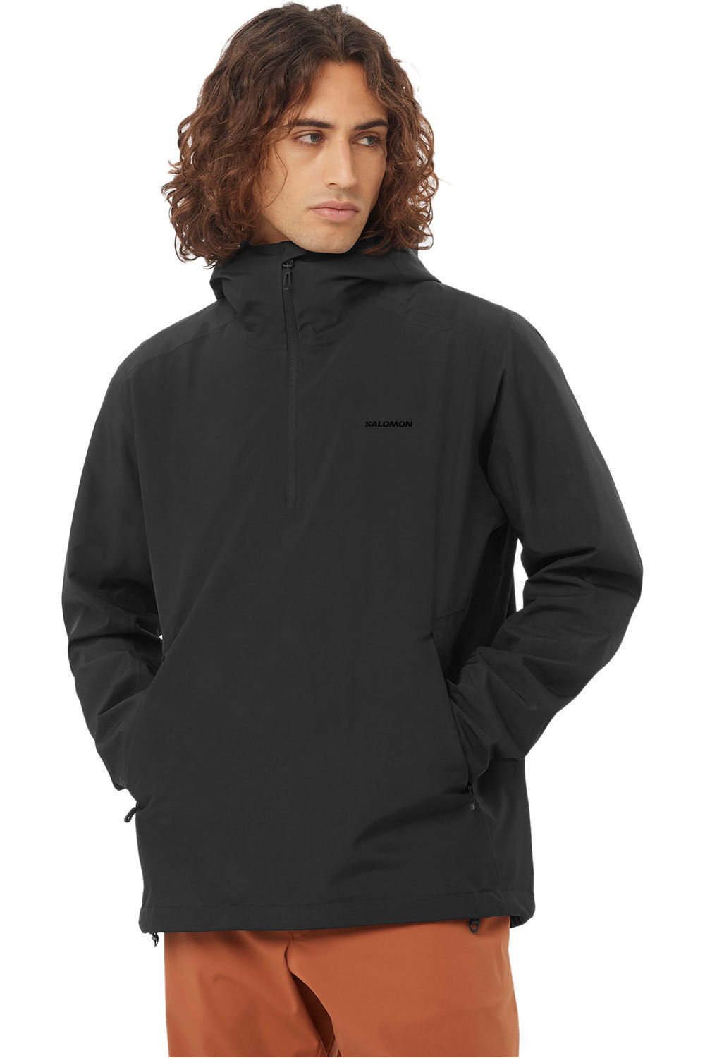 Salomon chaqueta impermeable hombre OUTSCAPE 2L ANORAK SOL M vista frontal